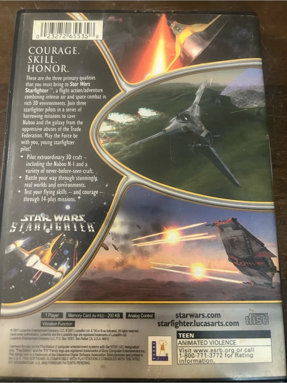 Star Wars Starfighter Video Game Case & Artwork Only for Sony PlayStation PS2